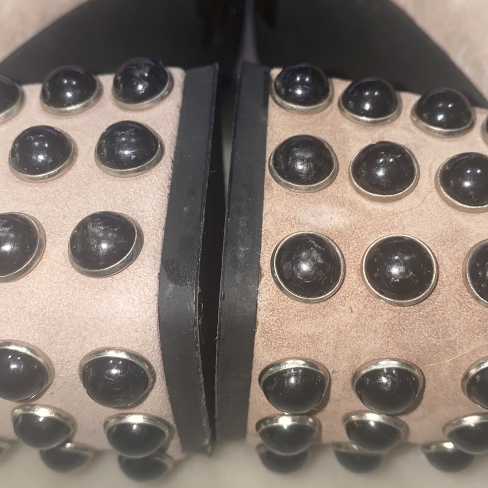 Jeffery Campbell Suede Studded Embellished Chunk Heel Mule - Picture 7 of 16